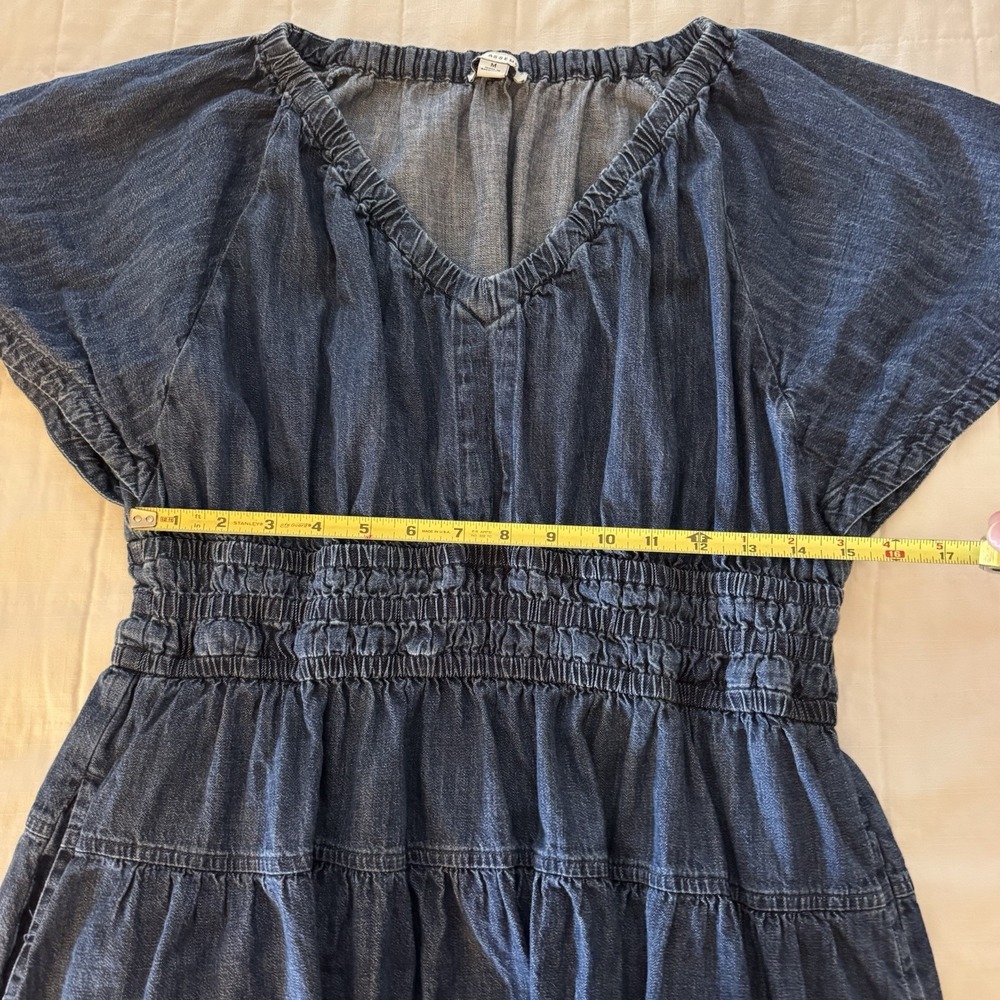 Blue Midi Denim Dress - Picture 7 of 10